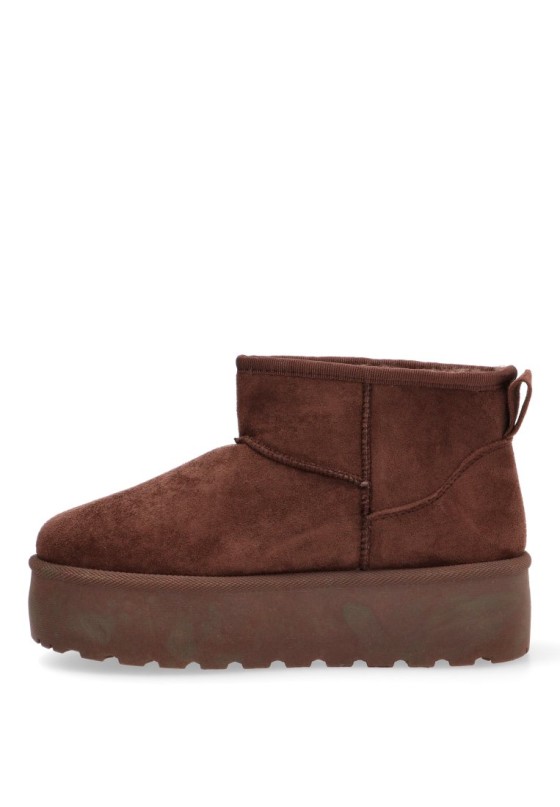 Botin de mujer GIANLINGYINDU ev-503 marron antelina suela doble