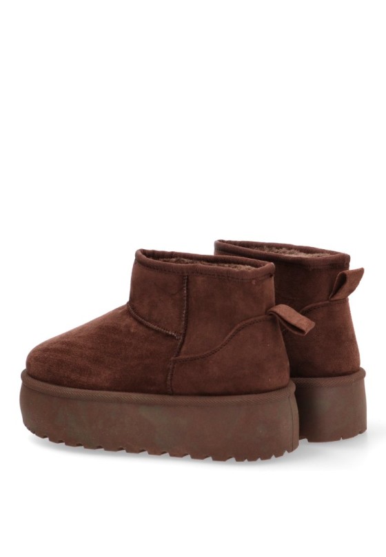 Botin de mujer GIANLINGYINDU ev-503 marron antelina suela doble