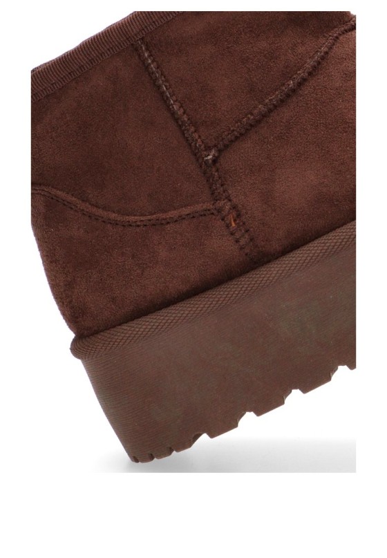 Botin de mujer GIANLINGYINDU ev-503 marron antelina suela doble