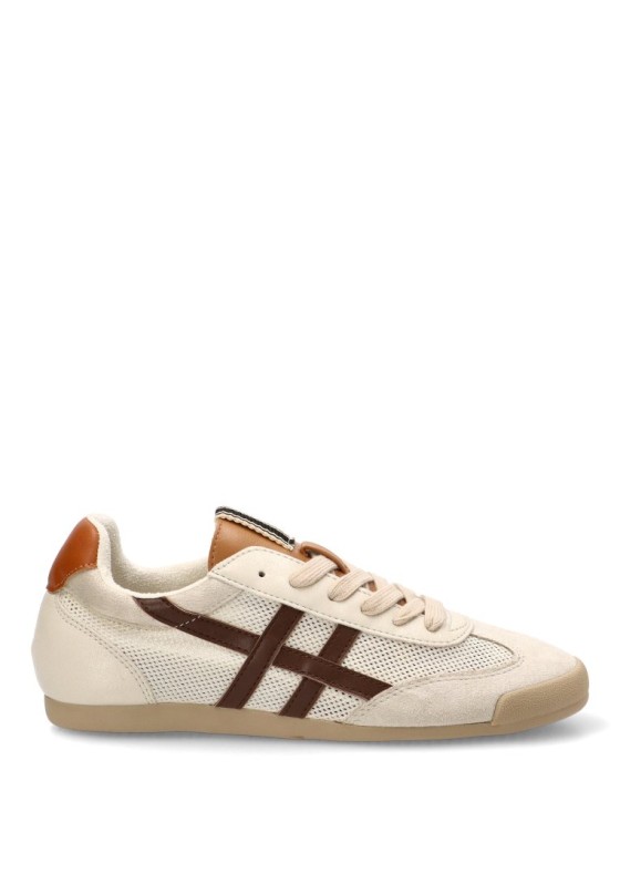 Deportivo de mujer LUNA TREND m6035 beige sintetico suela plana
