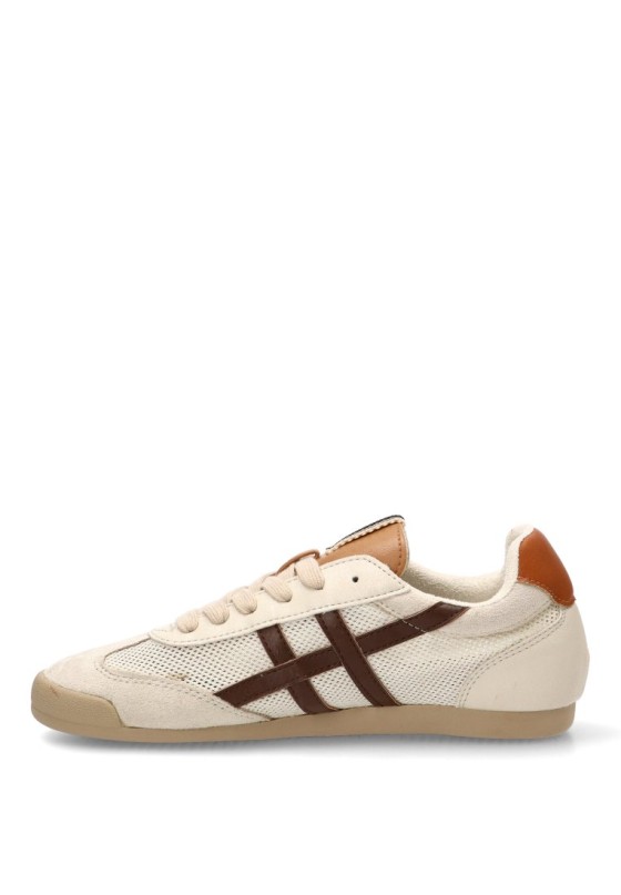 Deportivo de mujer LUNA TREND m6035 beige sintetico suela plana