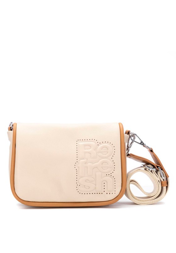 Bolso bandolera pequeña de mujer REFRESH 183378 beige sintetico