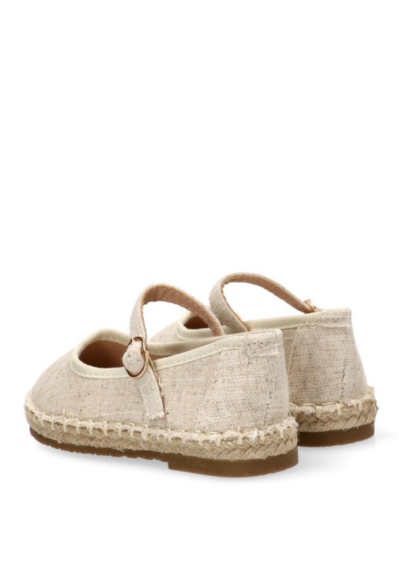 Bailarina  de niña LUNA KIDS rbs1290 beige textil  suela plana