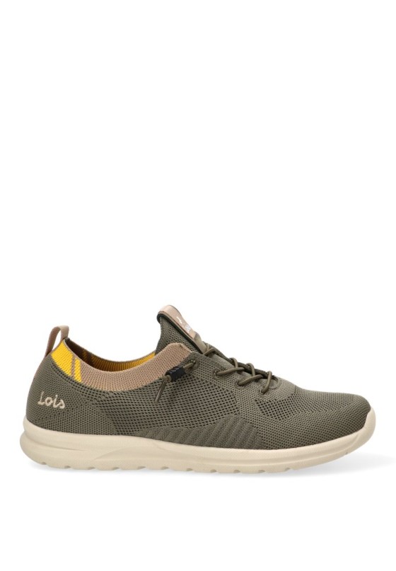 Deportivo de hombre LOIS 64542 kakhi textil  suela plana