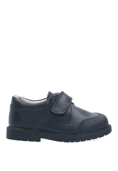 Zapato de niño BUBBLE BOBBLE a1653 negro piel suela plana