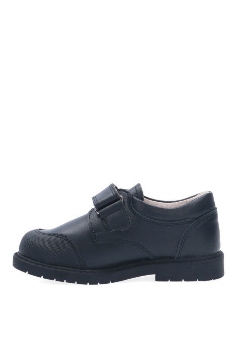 Zapato de niño BUBBLE BOBBLE a1653 negro piel suela plana