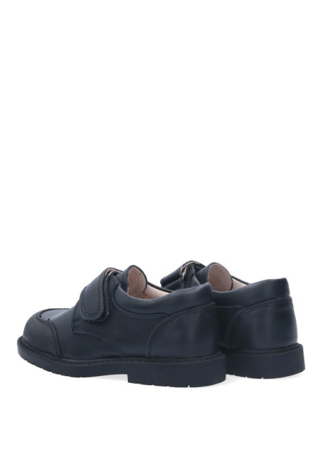 Zapato de niño BUBBLE BOBBLE a1653 negro piel suela plana