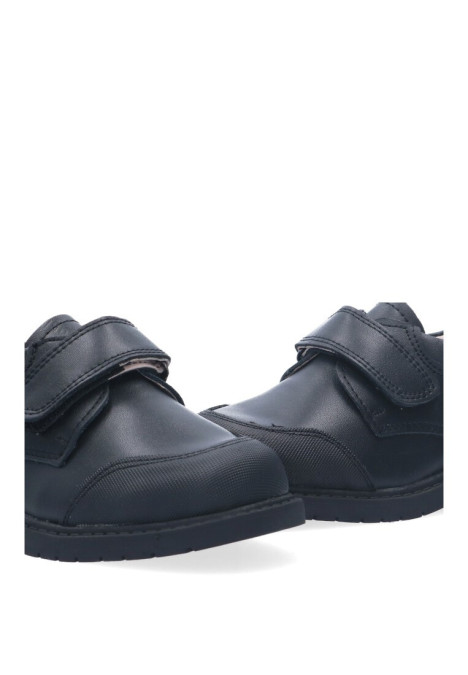 Zapato de niño BUBBLE BOBBLE a1653 negro piel suela plana