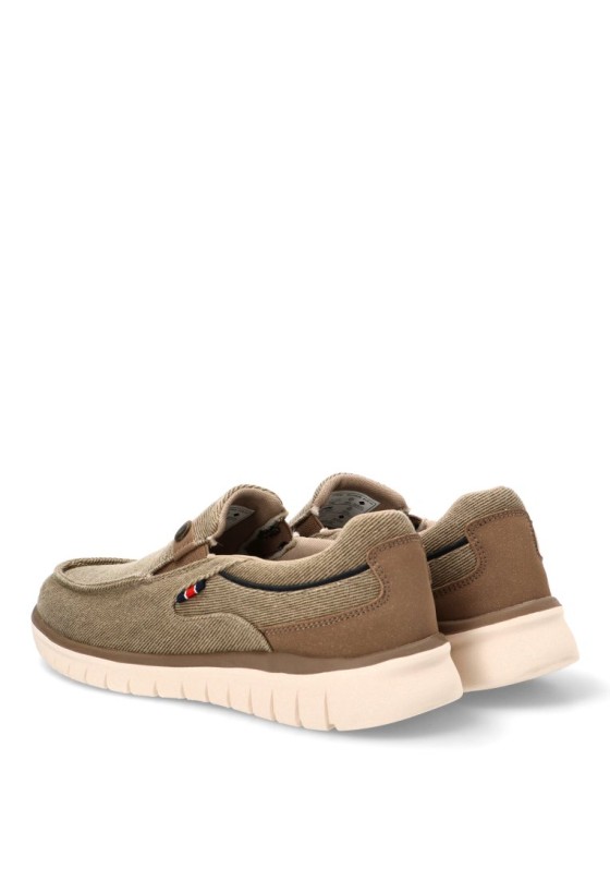 Nautico kiova mocasin de hombre REFRESH 175535 taupe textil  suela plana
