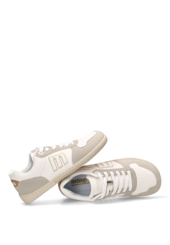Deportivo de mujer MUSTANG 60840 blanco sintetico suela plana