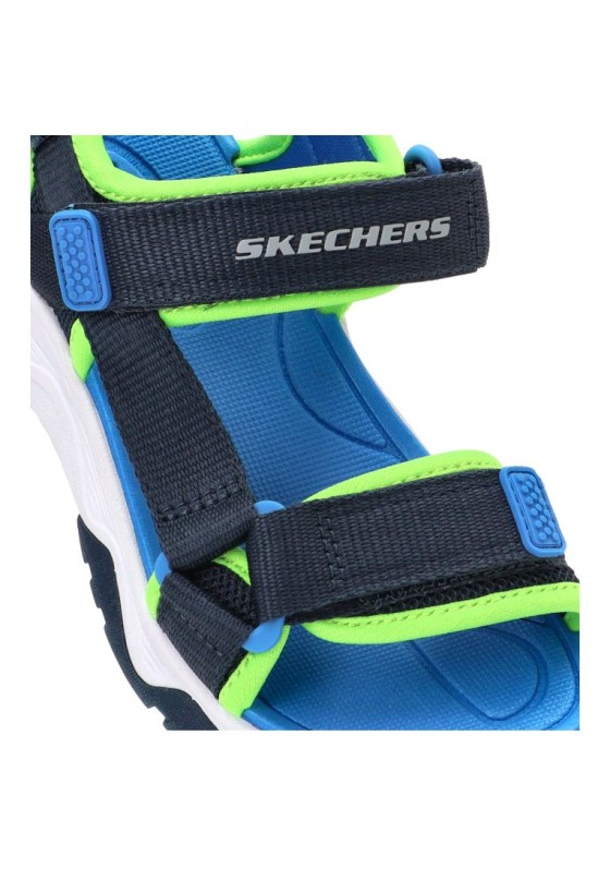 Sandalia de niño SKECHERS 407013l azul textil  suela plana
