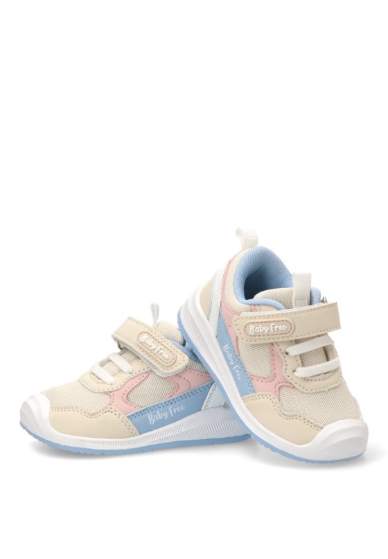 Deportivo de niña CHETTO 1126008 beige textil  suela plana