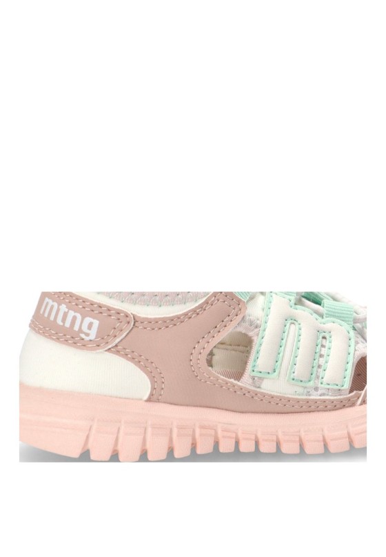 Sandalia de niña Mustang Kids 40011 blanco sintetico suela plana