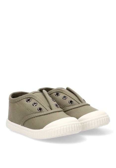 Deportivo de niño  rbs1686 kakhi textil  suela plana