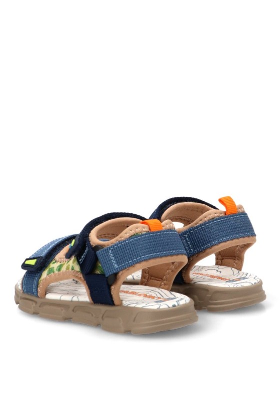 Sandalia de niño PABLOSKY 9863 marino textil  suela plana