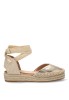 Alpargata de mujer TINAS 6018 oro sintetico suela plana