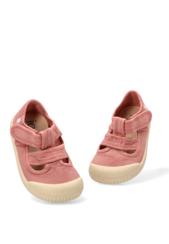 Deportivo de niña IGOR berri rosa textil  suela plana
