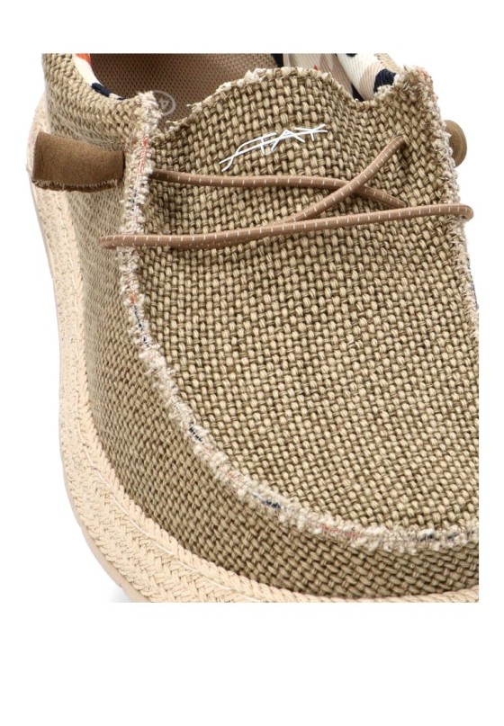 Nautico kiova mocasin de hombre STAY 75-2086c beige textil  suela plana