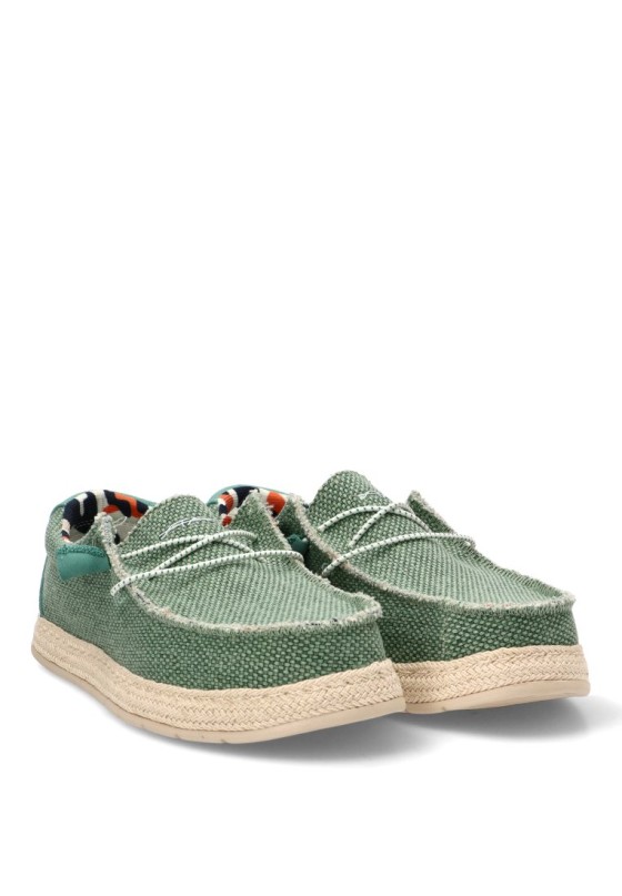 Nautico kiova mocasin de hombre STAY 75-2086c aguamar textil  suela plana