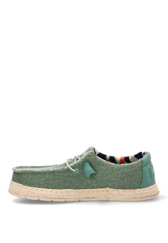 Nautico kiova mocasin de hombre STAY 75-2086c aguamar textil  suela plana