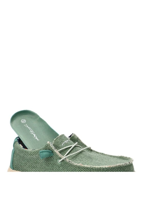 Nautico kiova mocasin de hombre STAY 75-2086c aguamar textil  suela plana