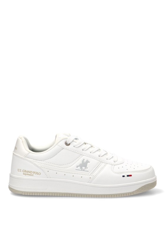 Deportivo de hombre US GRAND POLO gpm23100l blanco sintetico suela plana