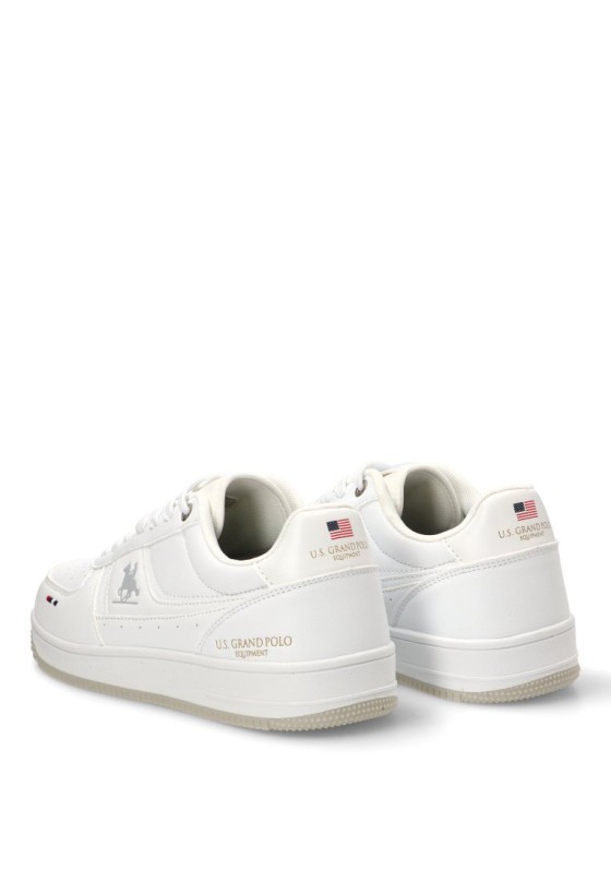 Deportivo de hombre US GRAND POLO gpm23100l blanco sintetico suela plana