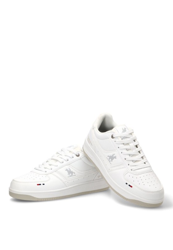Deportivo de hombre US GRAND POLO gpm23100l blanco sintetico suela plana