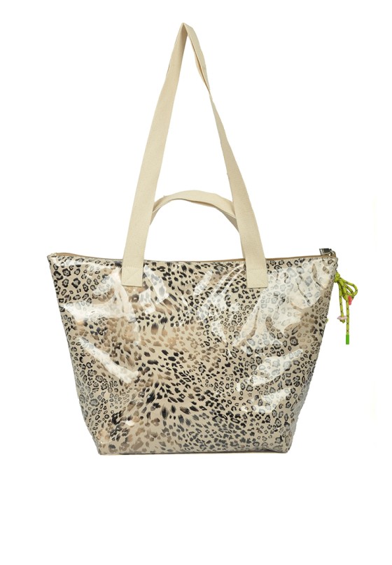 Bolsa playa de mujer ETIKA b30141-e leopardo plástico