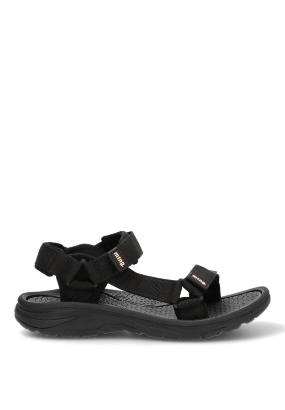 Sandalia de hombre MUSTANG 84660 negro textil  suela plana