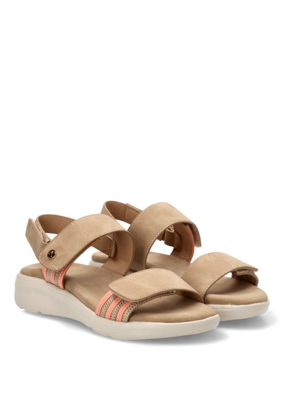 Sandalia ARMONY con cierre de velcro y suela plana 40026