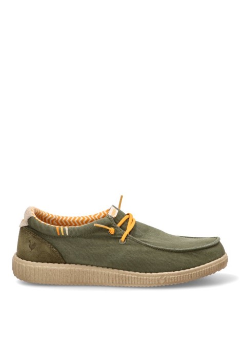 Nautico kiova mocasin de hombre WALK IN PITAS ledro kakhi textil  suela plana