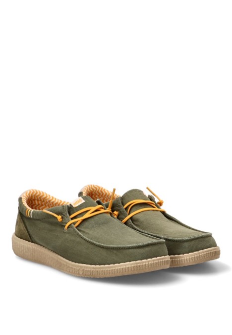 Nautico kiova mocasin de hombre WALK IN PITAS ledro kakhi textil  suela plana
