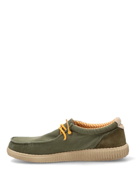 Nautico kiova mocasin de hombre WALK IN PITAS ledro kakhi textil  suela plana