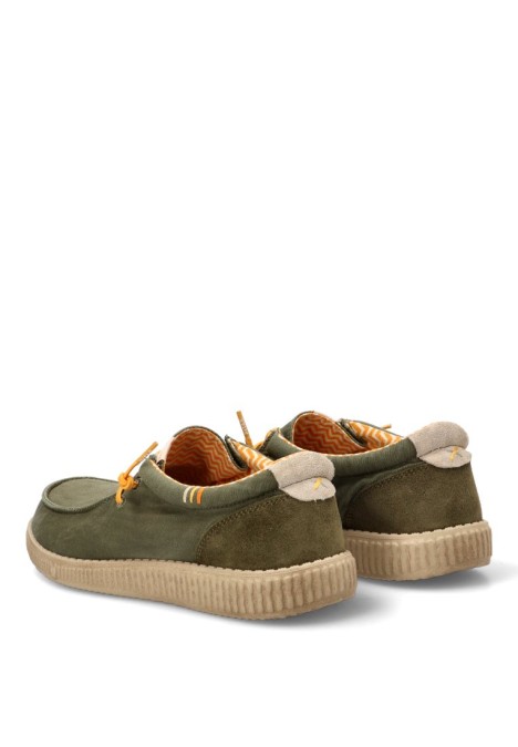 Nautico kiova mocasin de hombre WALK IN PITAS ledro kakhi textil  suela plana