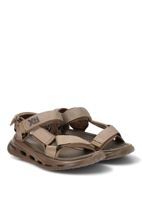 Sandalia de hombre XTI 144105 taupe textil  suela plana