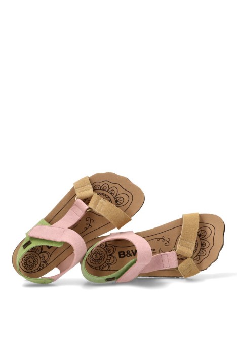 Sandalia multicolor respetuosa de mujer BREAK AND WALK BWSH414001