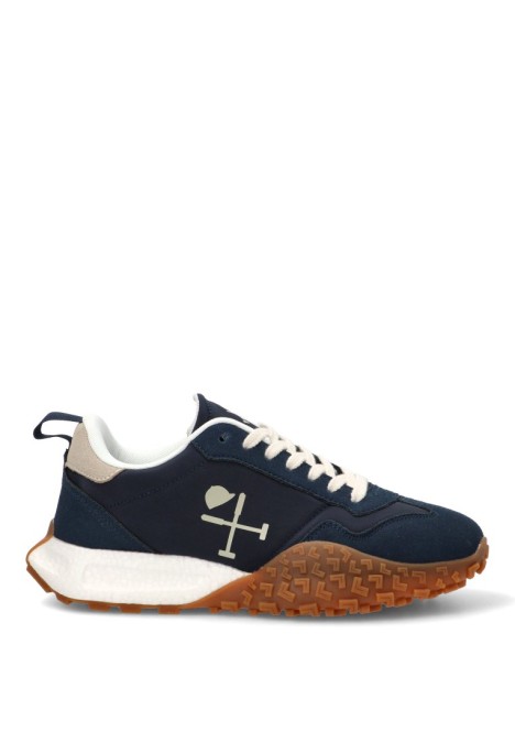 Deportivo de hombre HARPER & NEYER sneaker carcross marino piel suela plana