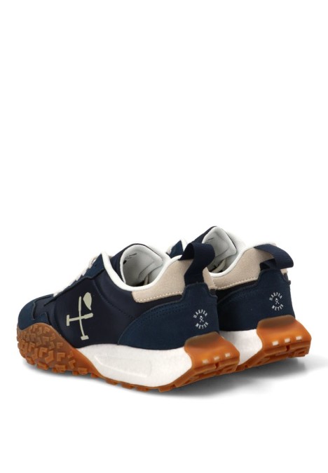 Deportivo de hombre HARPER & NEYER sneaker carcross marino piel suela plana