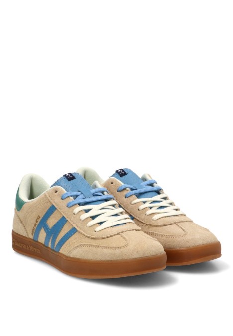 Deportivo de hombre HARPER & NEYER sneaker hamptons colors camel piel suela plana