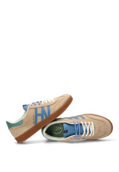 Deportivo de hombre HARPER & NEYER sneaker hamptons colors camel piel suela plana