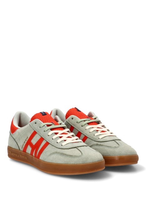 Deportivo de hombre HARPER & NEYER sneaker hamptons colors verde piel suela plana