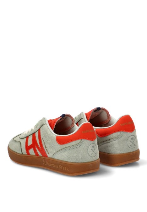 Deportivo de hombre HARPER & NEYER sneaker hamptons colors verde piel suela plana
