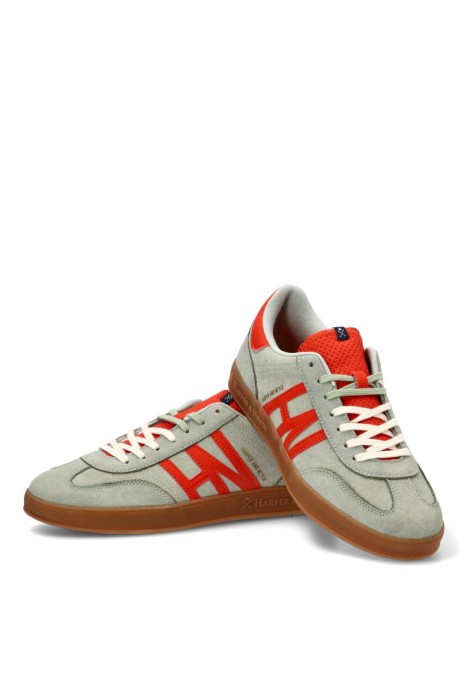 Deportivo de hombre HARPER & NEYER sneaker hamptons colors verde piel suela plana