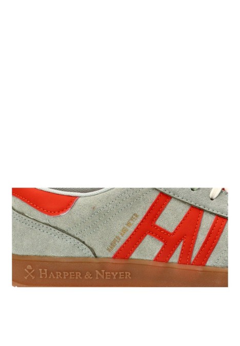 Deportivo de hombre HARPER & NEYER sneaker hamptons colors verde piel suela plana