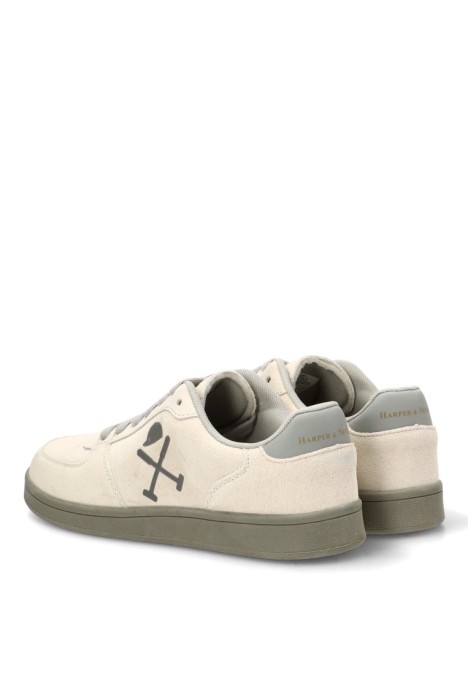 Deportivo de hombre HARPER & NEYER sneaker brentwood gris piel suela plana
