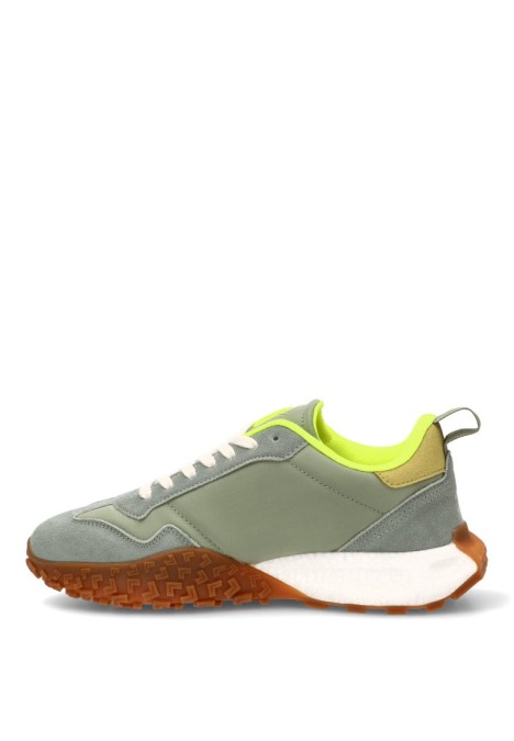 Deportivo de hombre HARPER & NEYER sneaker carcross verde piel suela plana