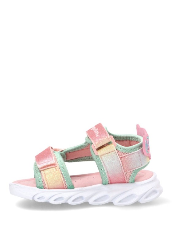 Sandalia de niña CONGUITOS cosh260018 rosa textil  suela plana