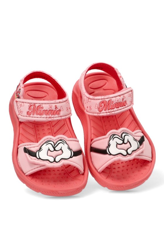 Chanclas sandalias playa de niña Luna Collection 2300006835 rosa goma suela plana