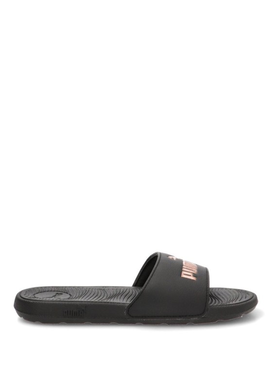 Chanclas sandalias playa de mujer PUMA 389108 negro sintetico suela plana